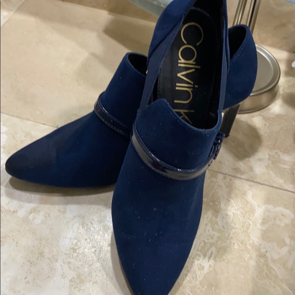 Calvin Klein Navy Suede Leather Shoes